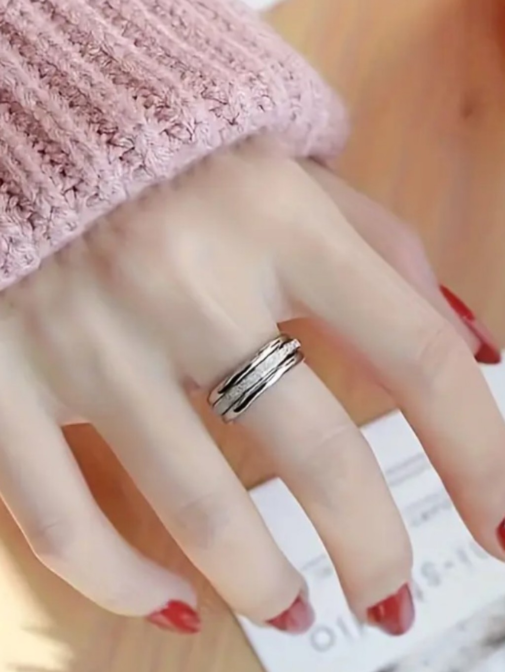 18 Kt Gold Over Titanium Stacking Rings